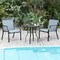 Set of 2 Patio Chairs with Quick Drying Breathable Fabric for All Outdoor Areas